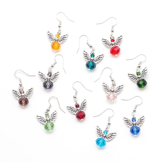 Colorful Guardian Angel Earrings