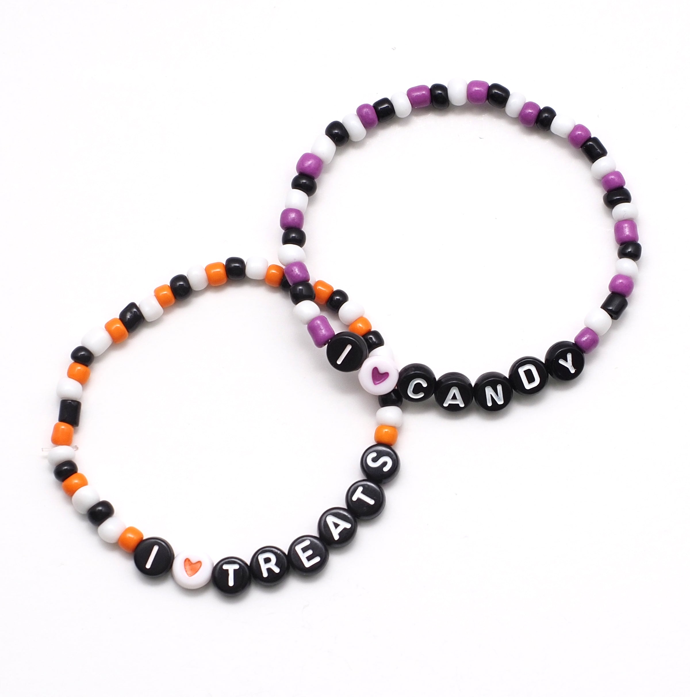 Wholesale Halloween Stretch Bracelets Bulk Lot 70 Ghosts 6/0 Seed Beads  Handmade in the USA IC 