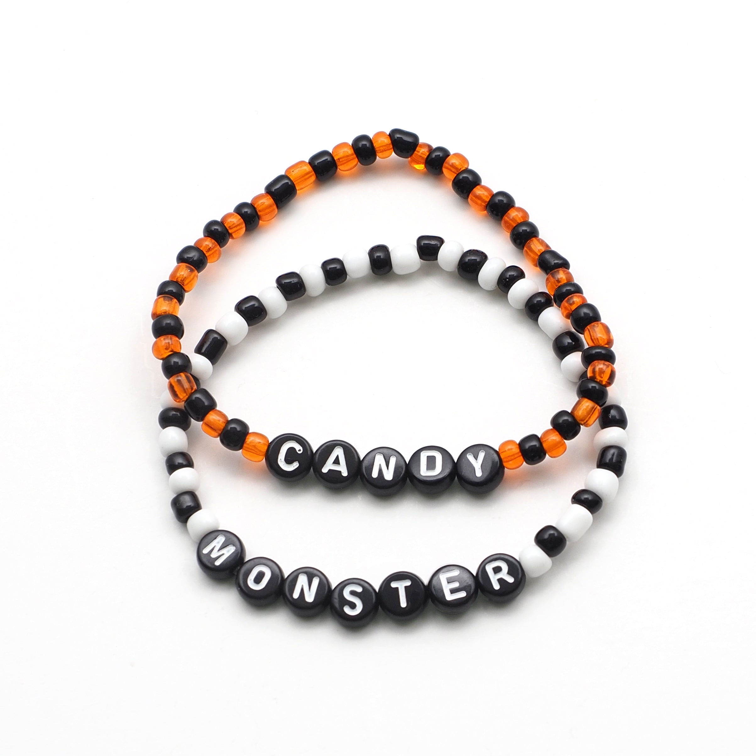 Halloween Pair Stretch Bracelets  Stackable Personalized Jewelry