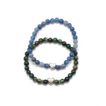 Load image into Gallery viewer, Blue and green camo bracelets to honor troops.
