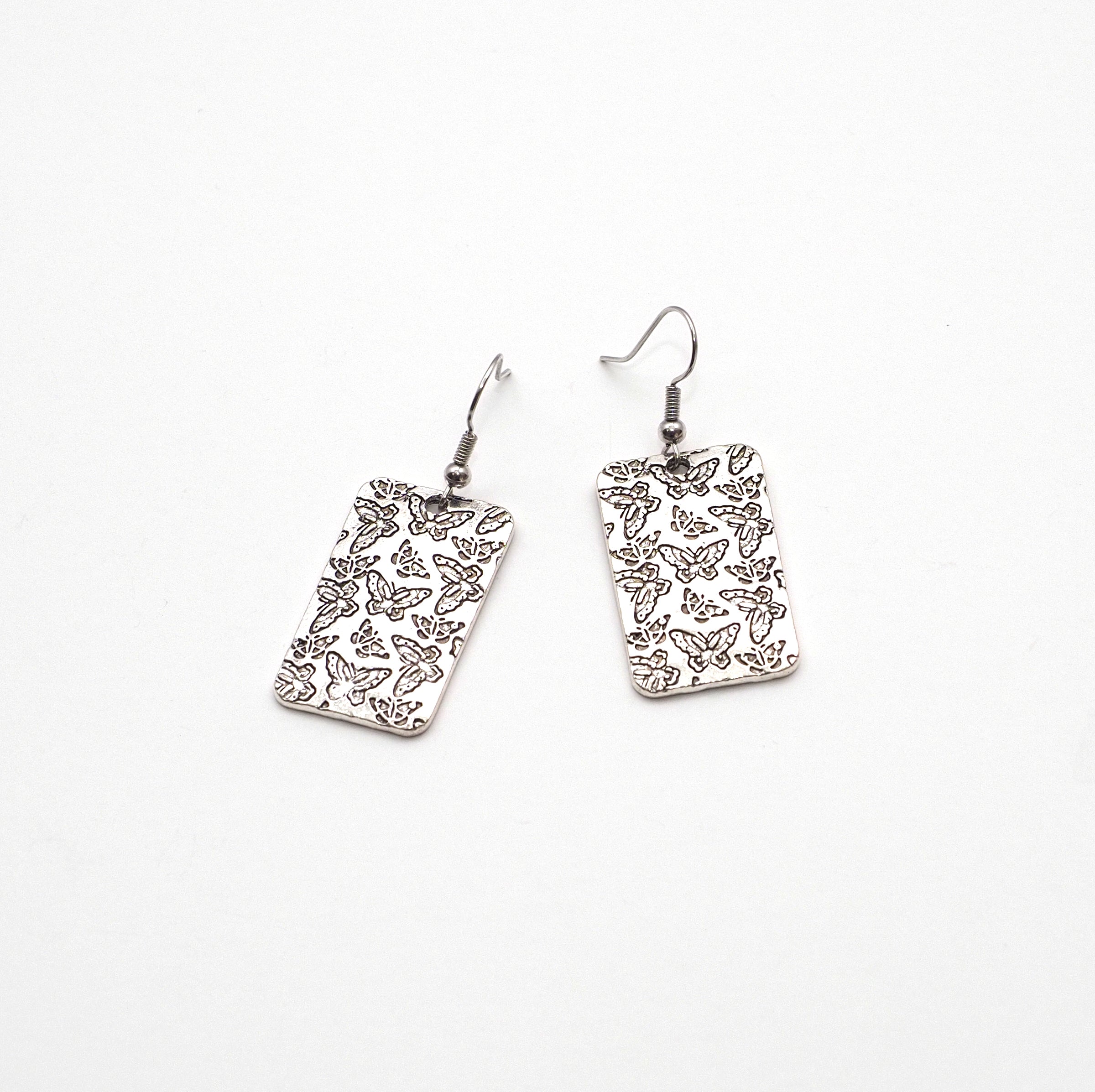 Silver Butterfly & Silicone Earrings Backing – EricaJewels