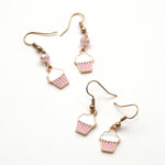Load image into Gallery viewer, Pink Cupcake Enamel Earrings
