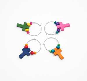 Cross Drink Charms - Colorful Circles